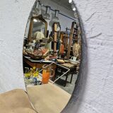 Beveled oval mirror 60x44cm