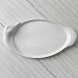 Porcelain goose serving dish.