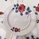 Badonviller Rose porcelain dinner plates