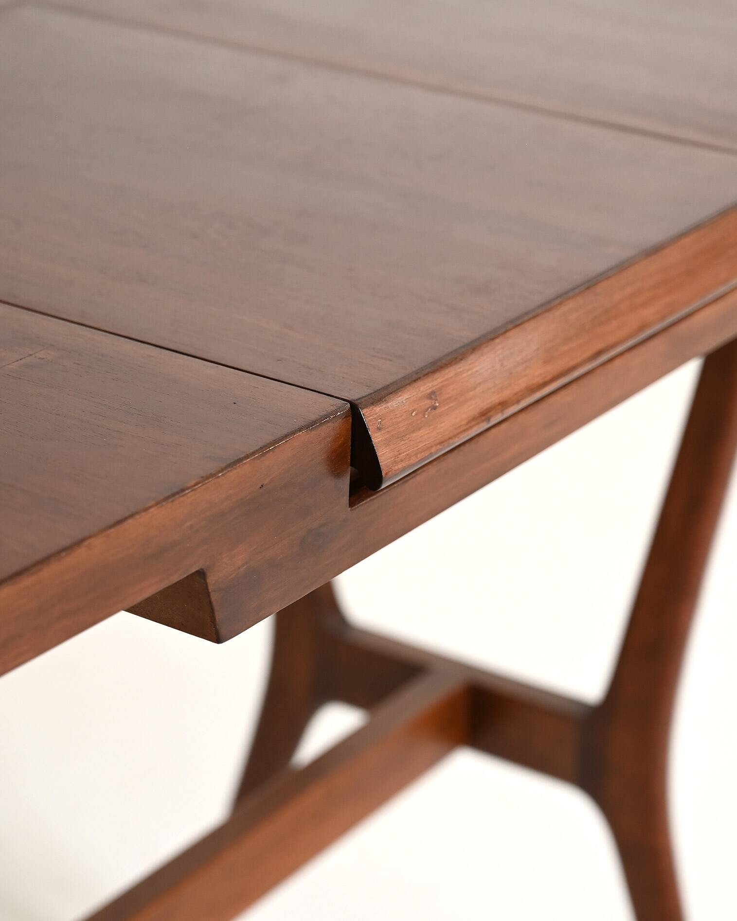 Scandinavian teak vanity table with integrated mirror, 1960s