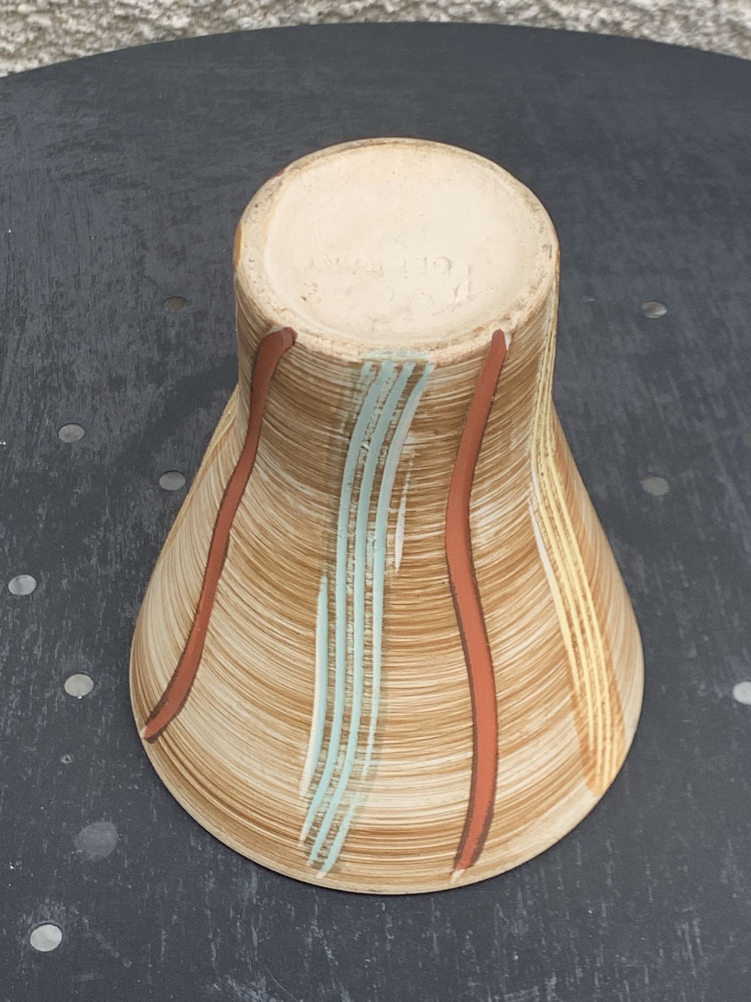 Vase en céramique émaillée hohr made in germany numéroté design et vintage