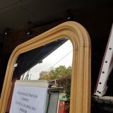 large mirror in molded oak Louis-Philippe style