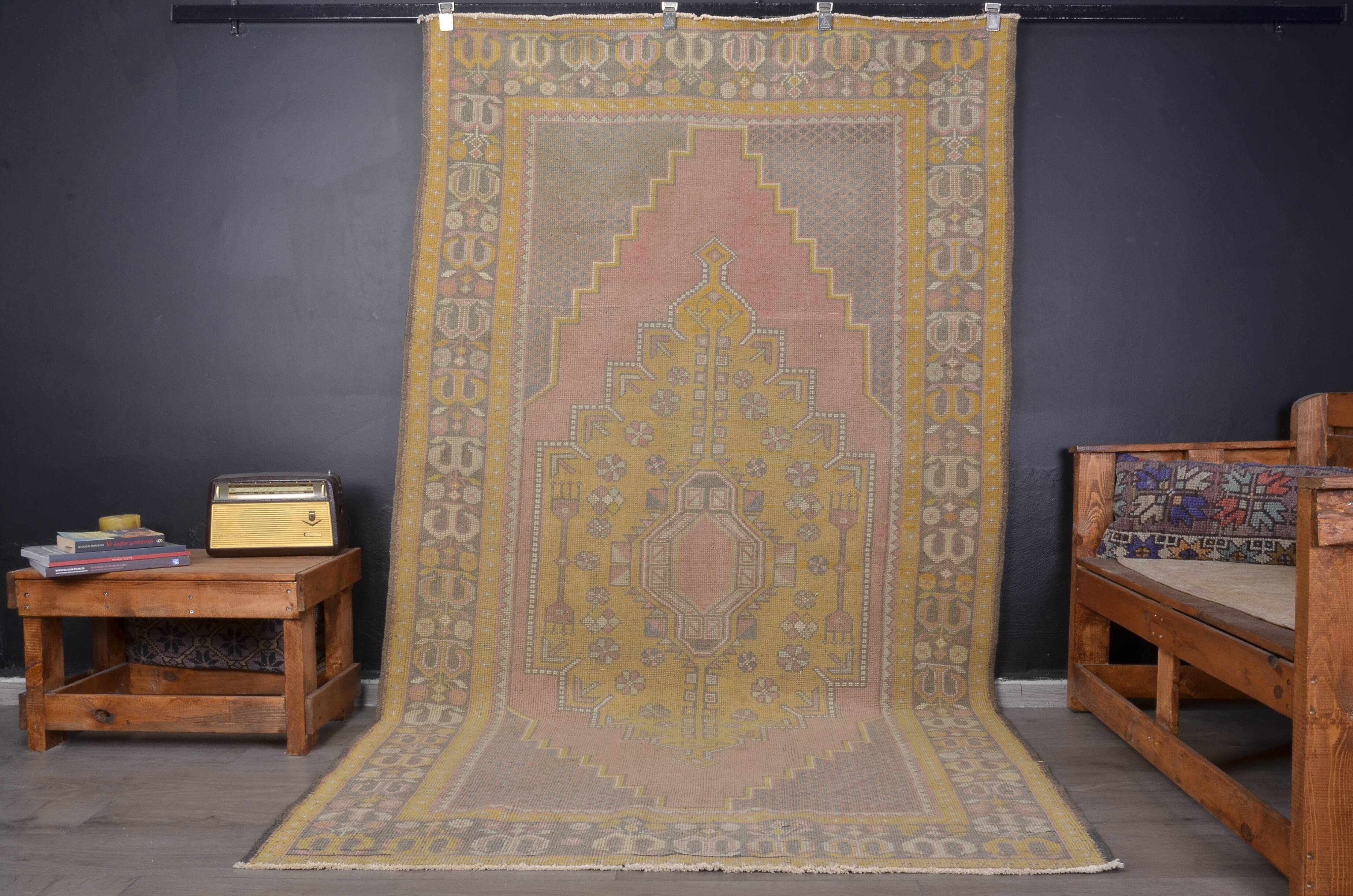 Oversize Oushak Vintage Wool Rug sku 840