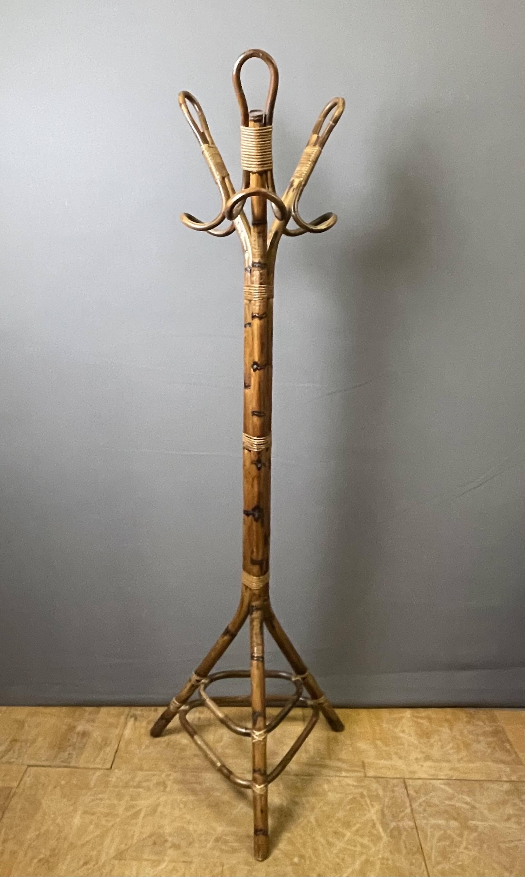 Bamboo coat rack