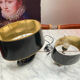 Vintage lamps black and gold duck