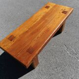 Brutalist table in meleze