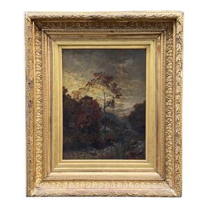 Huile sur panneau jean