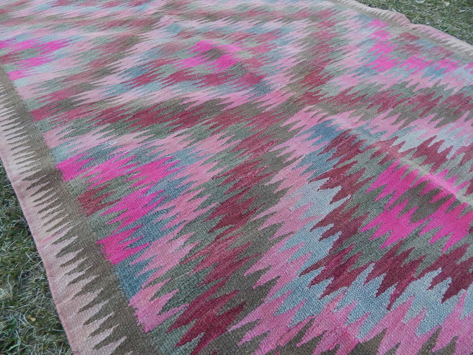 Vintage Turkish hallway rug 119x289 cm