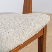 Chaises de salle à manger en teck et tissu du milieu du siècle par Leslie Dandy pour G-Plan, Unite