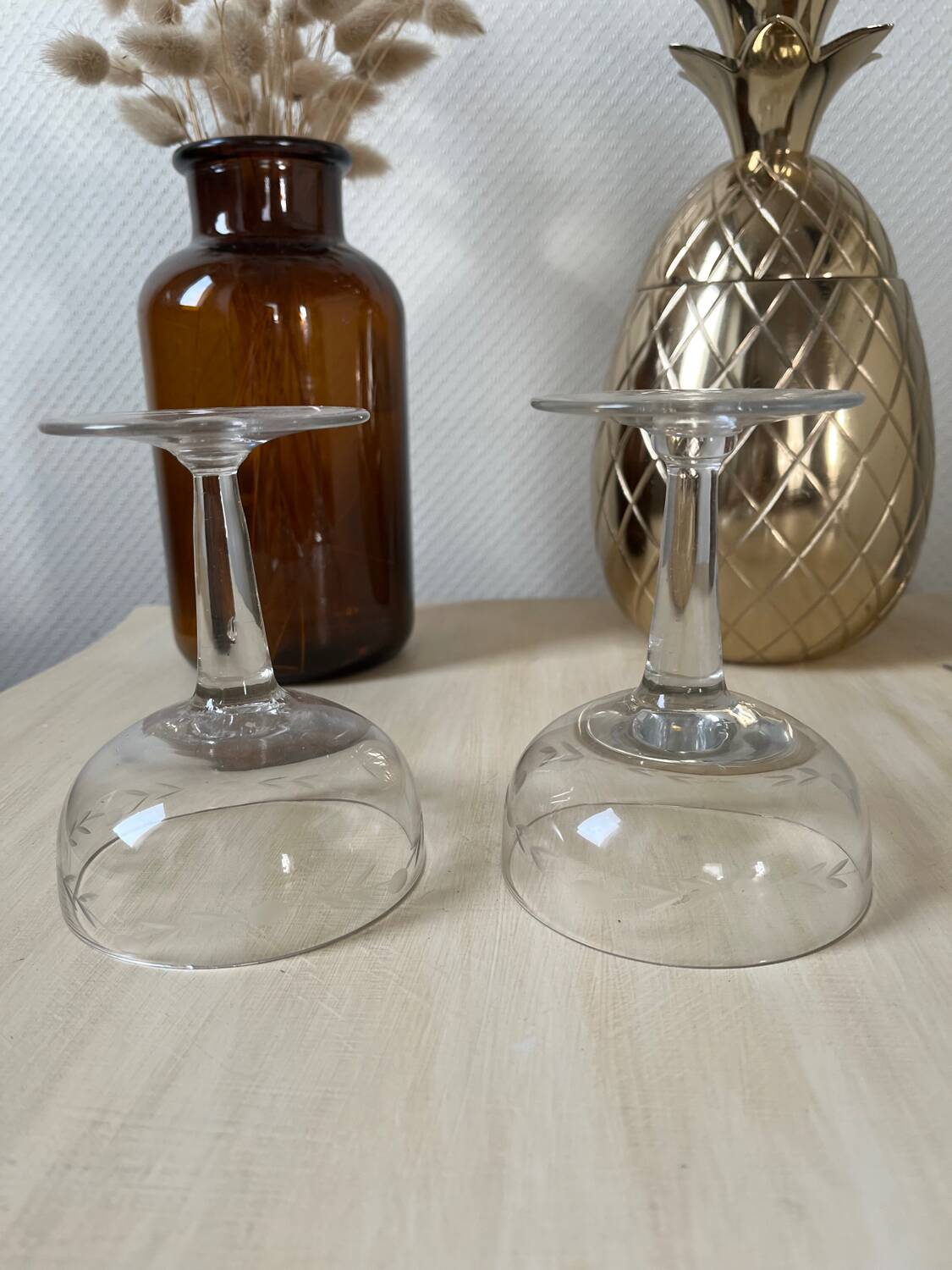Old champagne glasses
