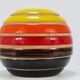 Vase boule en céramique rayé Aldo Londi Bitossi, Italie, 1960s