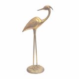 Great Blue Heron XL Golden Brass Ht 48cm