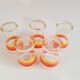 Set of 5 glasses with advertising aperitifs Vabé 1970 vintage