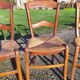 6 chaises anciennes paillées en fruitier