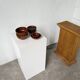 Antique walnut wooden bowls