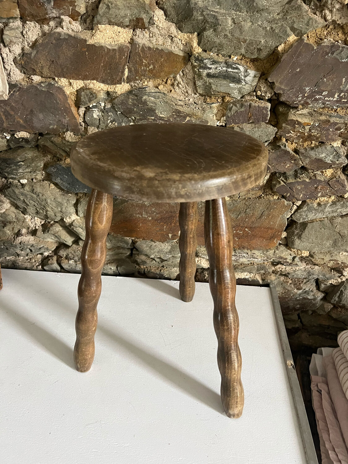 Tripod wooden stool