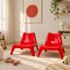 Paire de fauteuils enfant BUNSÖ – IKEA – Thomas Sandell – rouge