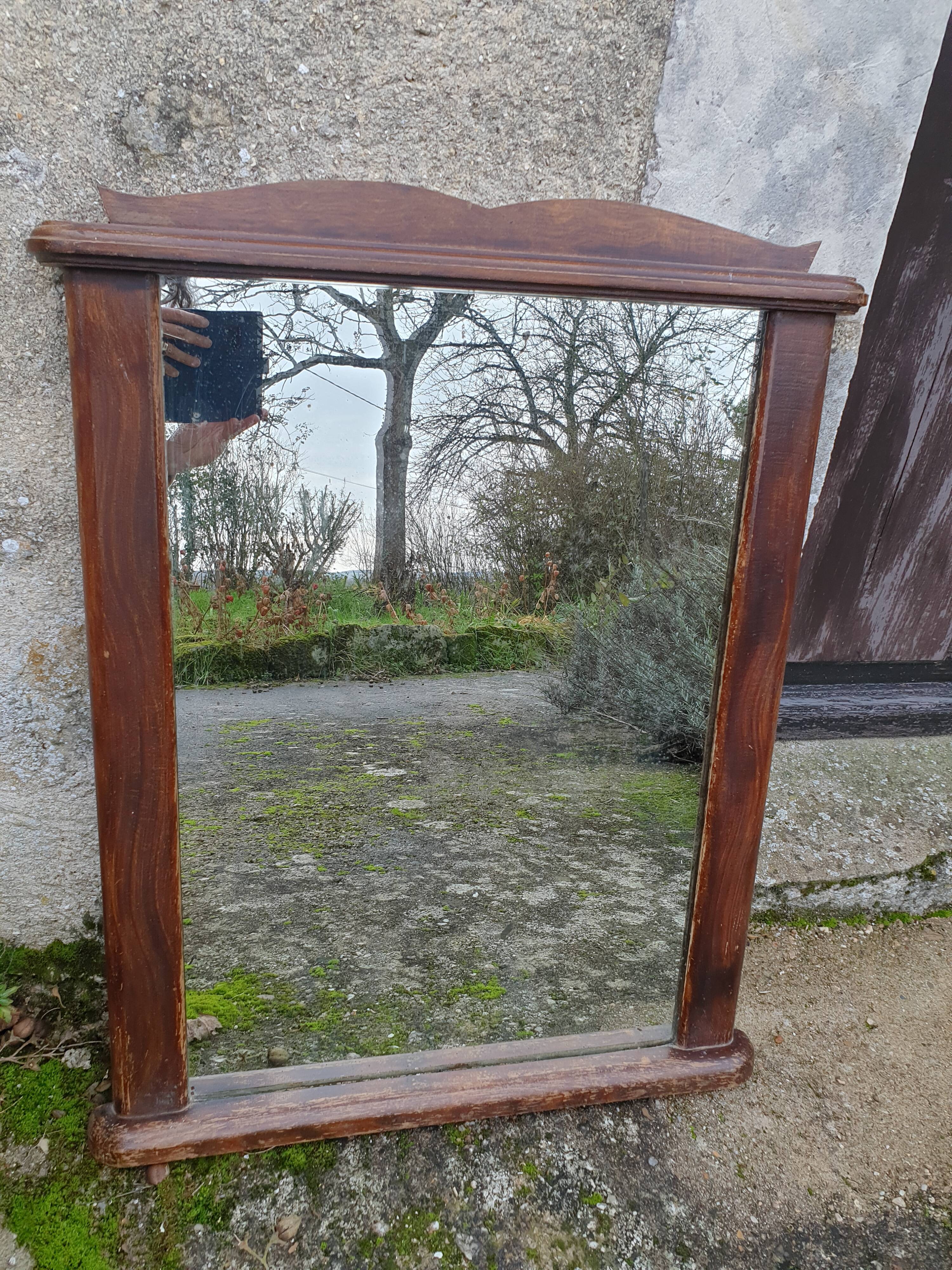Miroir en bois vintage