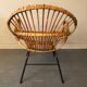 Rattan armchair 50s
