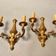 Paire d'appliques en bronze de style Louis XV
