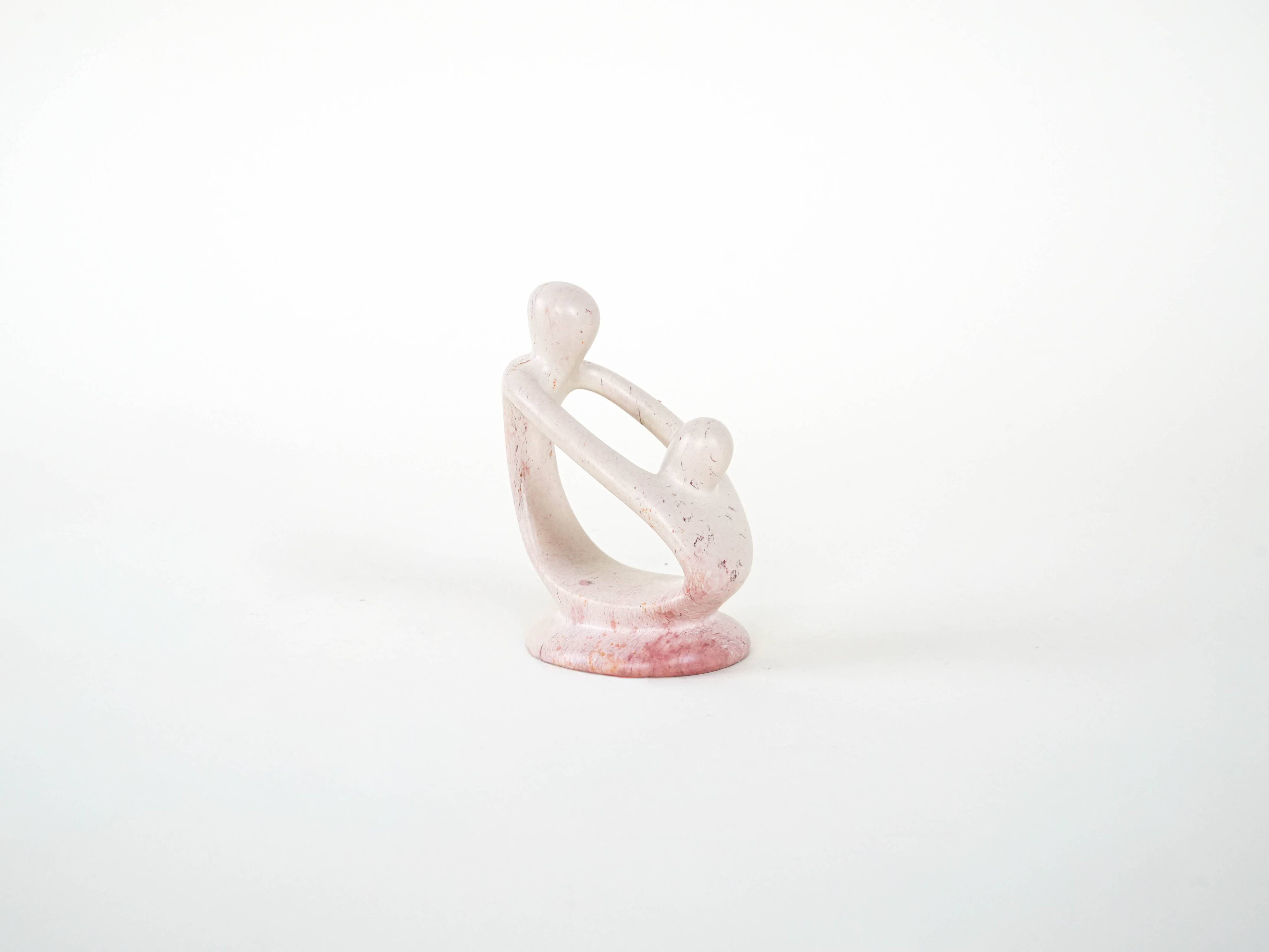 Abstract sculpture of a figure with a child, Danish design, 1980s, made in