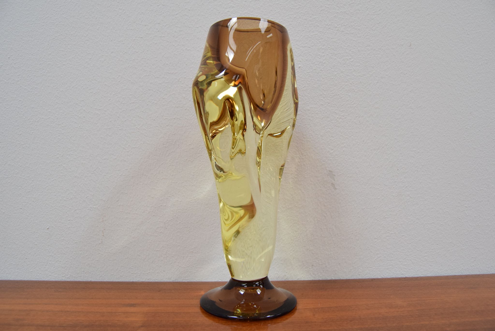 Mid-century Art Glass Vase,Chribska,1960's.