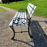 1900 Cast Iron and Wood Bench