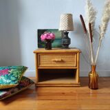 Rattan bedside table