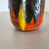 R fat lava multi-color vase scheurich, germany wgp, 1970s
