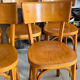 Suite de 5 chaises bistrot Baumann vintage