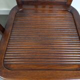 Pair of wooden bridge armchairs