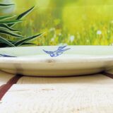 Plate iron earth decor blue birds