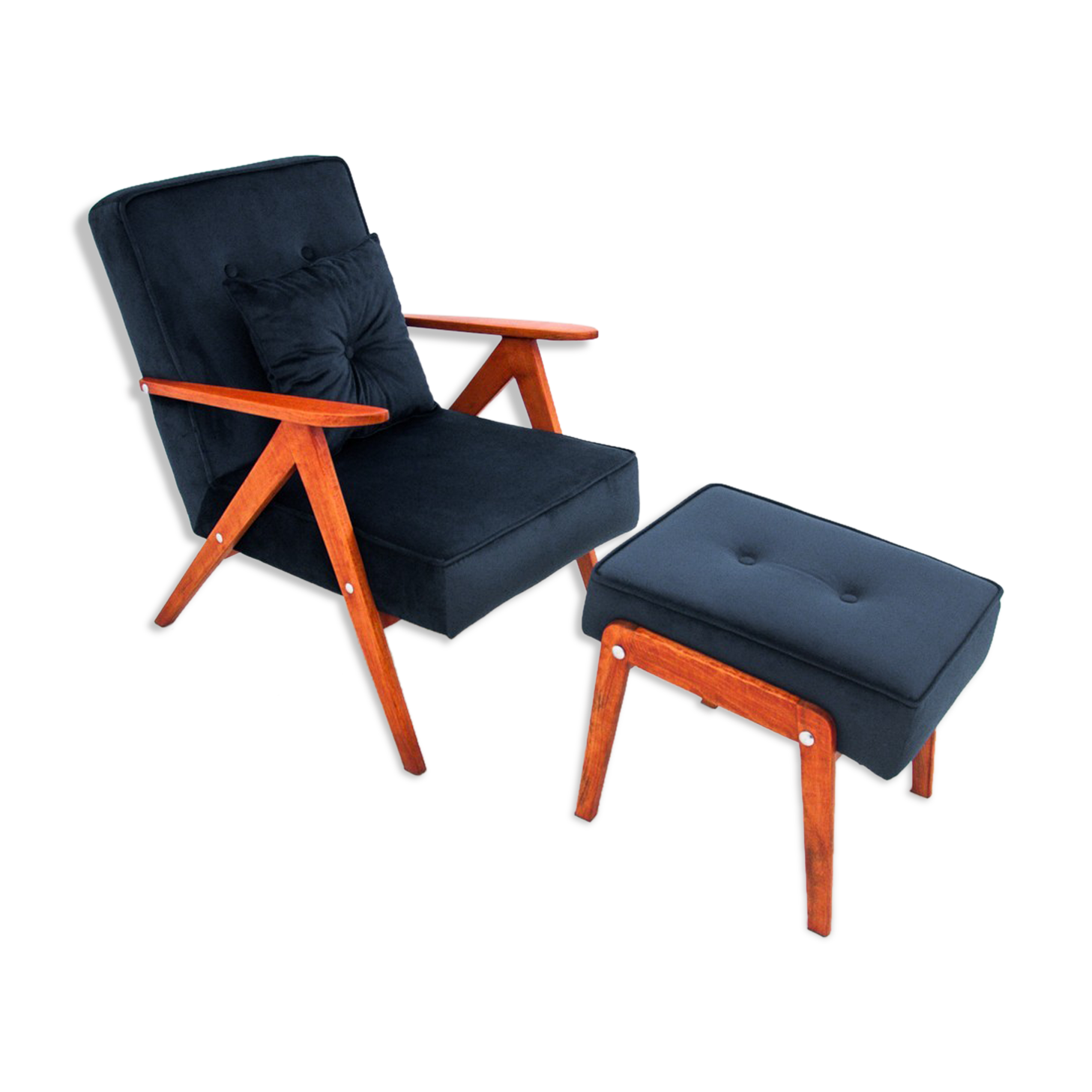Armchair with footrest, Poland, 1960