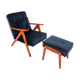 Armchair with footrest, Poland, 1960