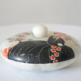 Hand-painted art deco round box