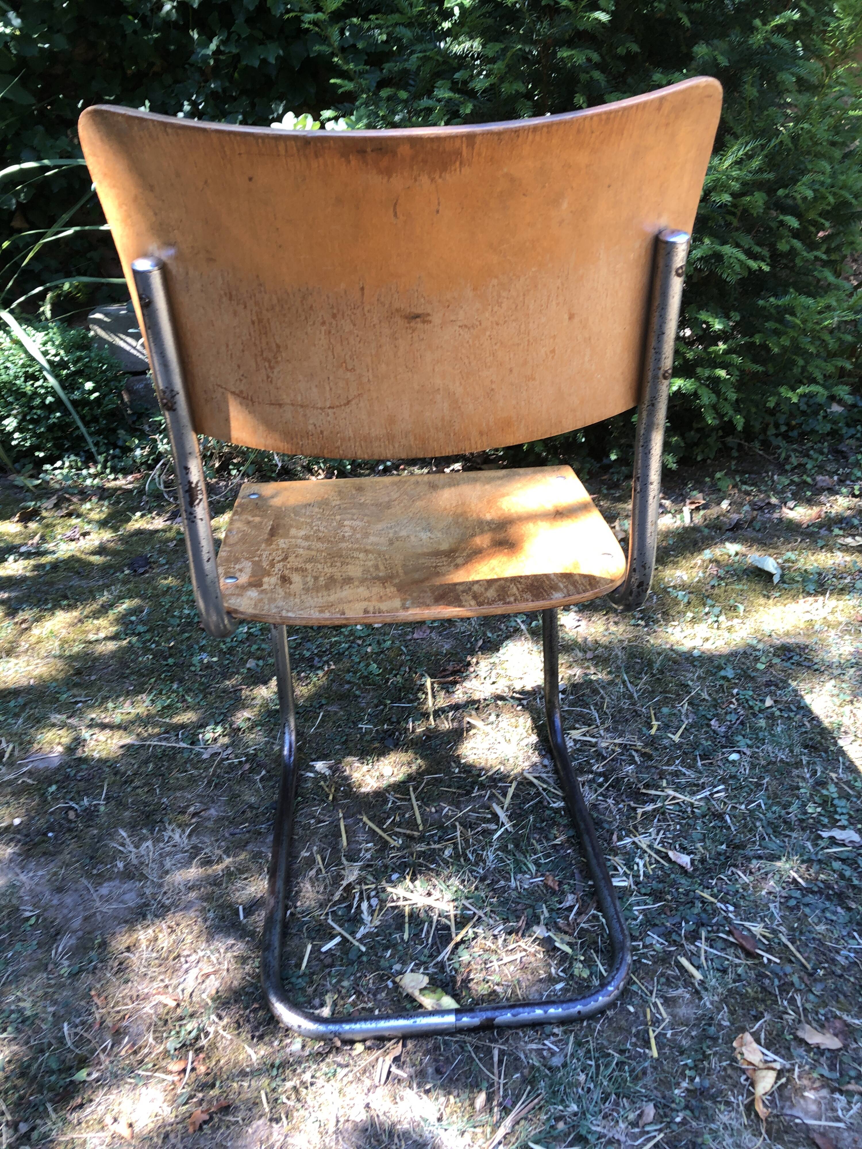 Modernist S43 chair by Mart Stam Bauhaus circa 1930