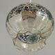 French Vintage Clear Glass Ceiling Light with Colourful Floral Decoration