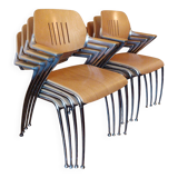 8 “Golf” Chairs by Francesco Zaccone for Thonet