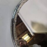 Silver-plated mirror tray centrepiece from the mid-20th century, 30 cm.