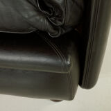 Poppy 2-seater leather sofa by Tito Agnoli for Poltrona Frau, 1970s