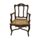 Fauteuil canné provençal style Louis XV