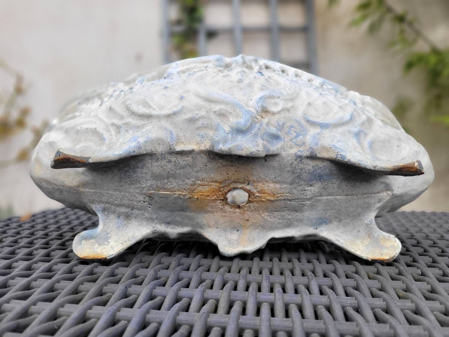 Antique cast iron planter