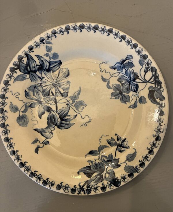 Assiette plate Fleurs Gien