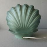 Ceramic shell lamp and opaline, 80s