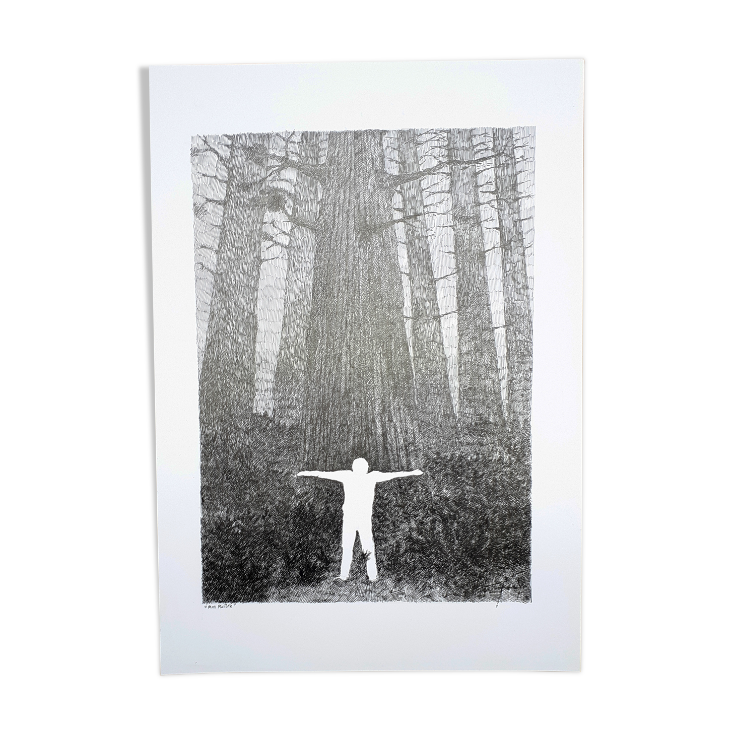 " mon maître" encre de chine sur papier