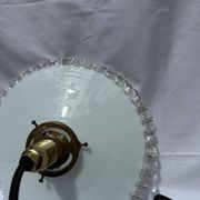 Vintage white opaline suspension lampshade