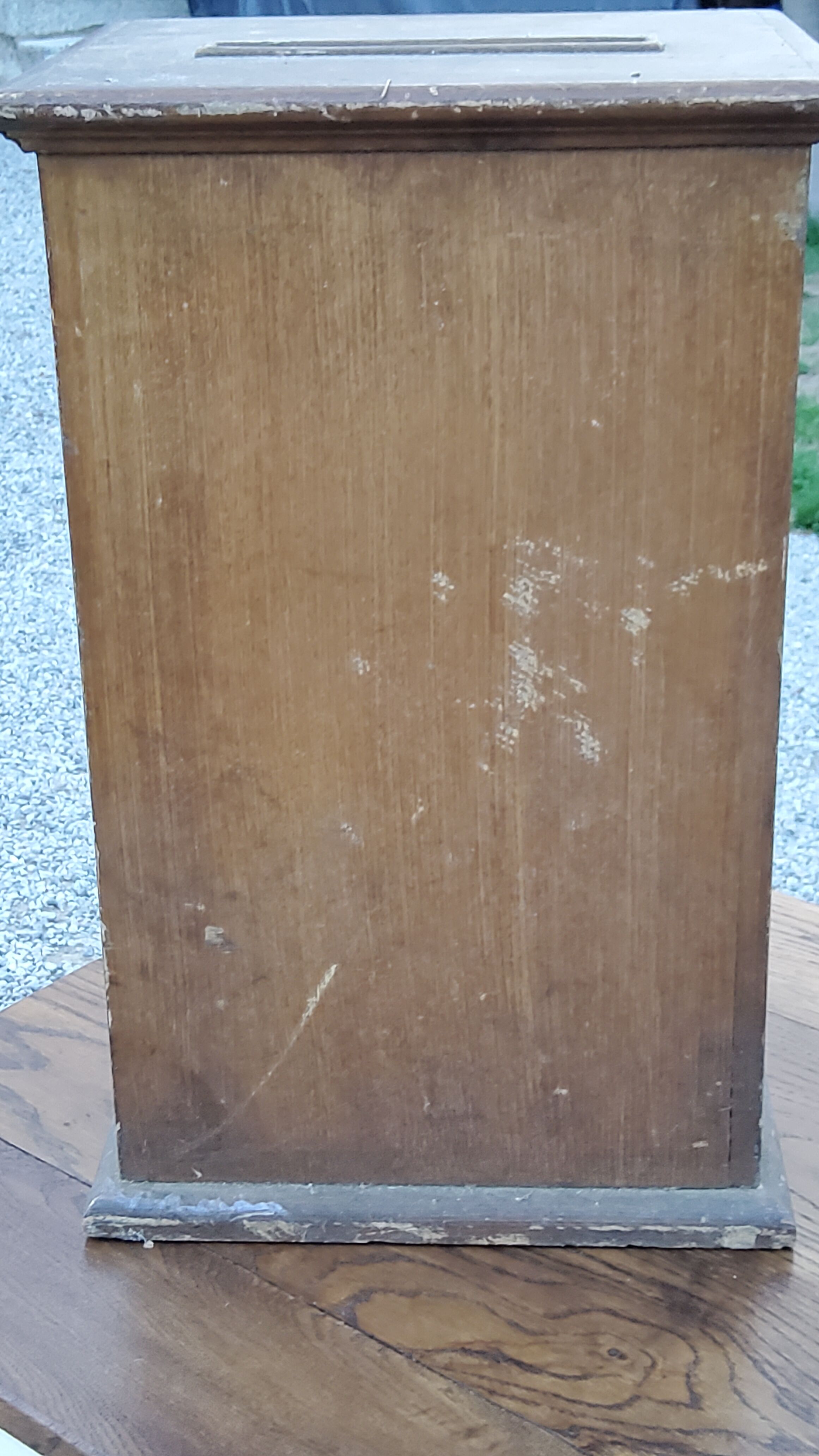 Old oak and brass mailbox