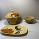 Gien earthenware tureen and gravy bowl set, Tournesol collection