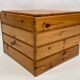 Vintage pine storage box basket wood minimalism 60s