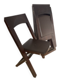 Set of 4 Gautier folding chairs in solid wood